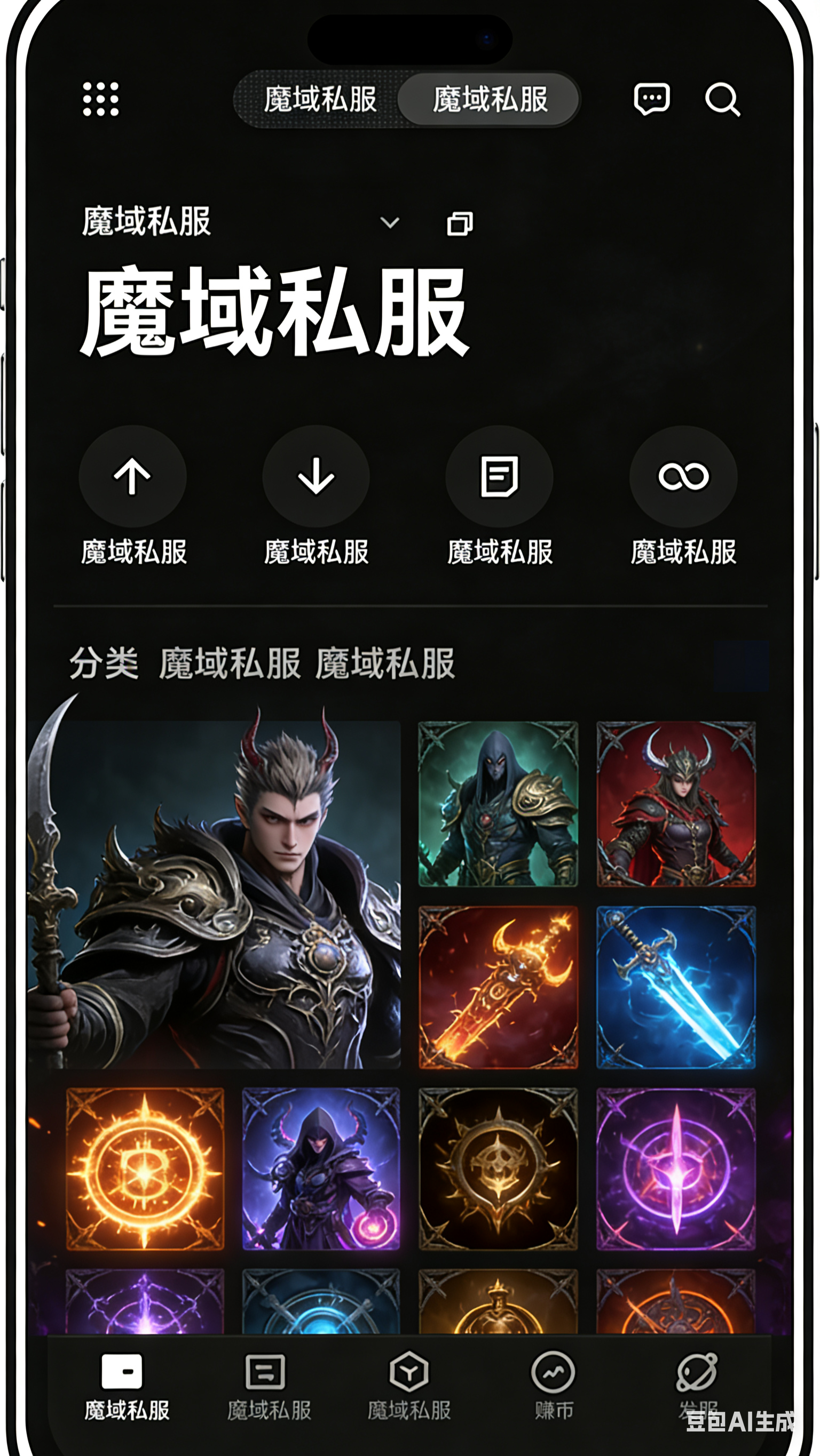 魔域SF玩家大区交流画面